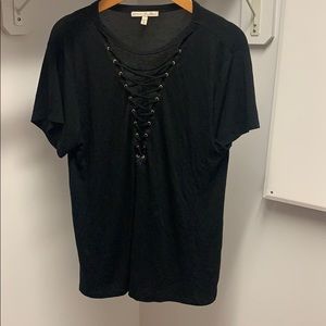 Lace up shirt
